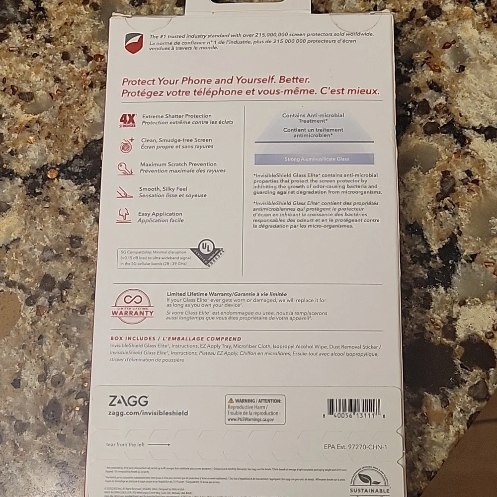 Glass Elite+ Screen Protector for iPhone 12/12 Pro/11/XR - Clear. NIB